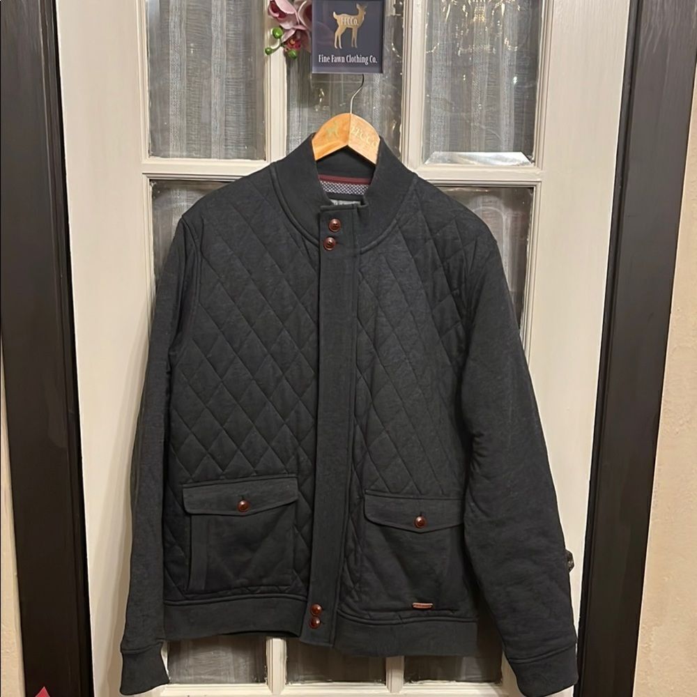 Ted Baker Grey Lined Quilted Coat